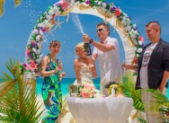 Official wedding ceremony in Dominican Republic, Cap Cana beach. Zhanna and Dmitry