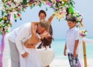 Wedding in Dominican Republic, Cap Cana beach.  Zhenya, Irina and son Akim
