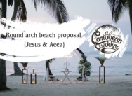Round arch marriage proposal, Punta Cana