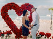 Newest Marriage Proposal Package in Punta Cana: Red Heart Arch and Fresh Red Roses
