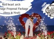 Romantic Red Heart Arch Marriage Proposal in Punta Cana, Dominican Republic – The most popular package!