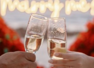 Beach Proposal in Punta Cana with Red Roses and Violin